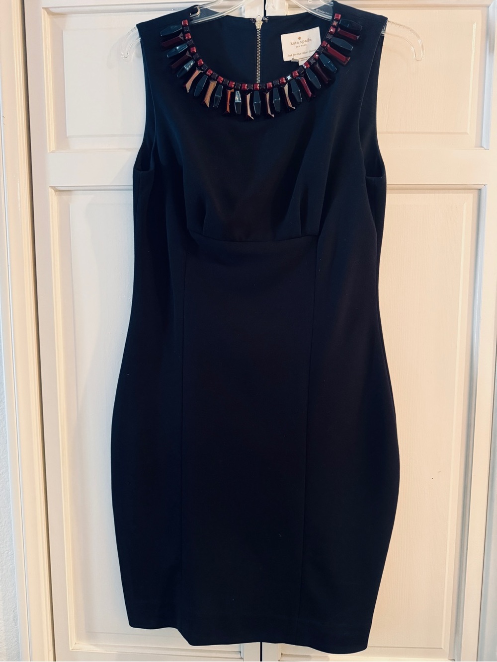 kate spade Black Sleeveless Jewel-Neck Mini Dress, Size 8